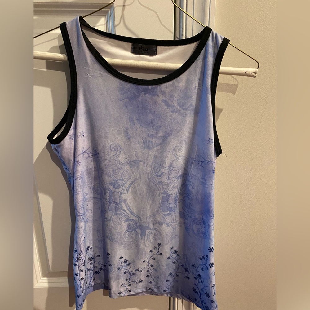 Bija Blue purple Floral Sleeveless Women’s Atlantic Top Sz M